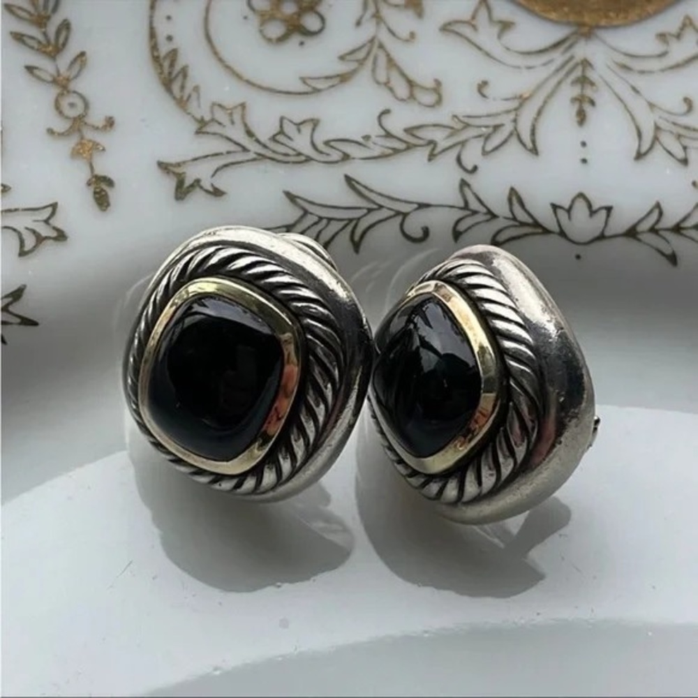David Yurman Albion Onyx earrings